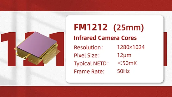 Sensore di rilevamento di immagini termiche Mega Pixel 1280x1024/12µm per carichi utili multisensore